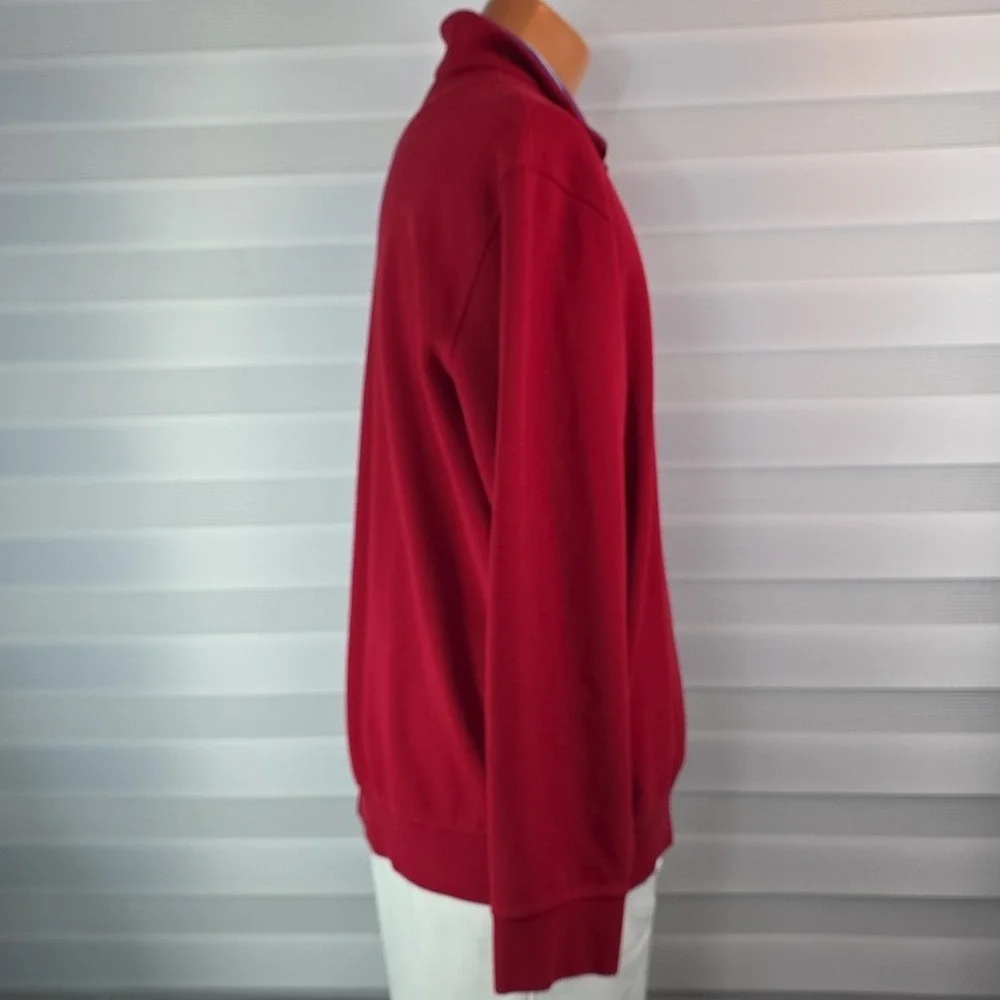 Polo Ralph Lauren 1/4 Zip Luxury Pullover Red Navy Pony Men's Size US XL Red...